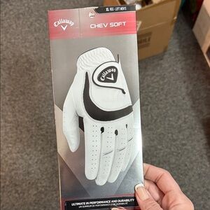 Callaway Chev Soft White and Black Golf Glove